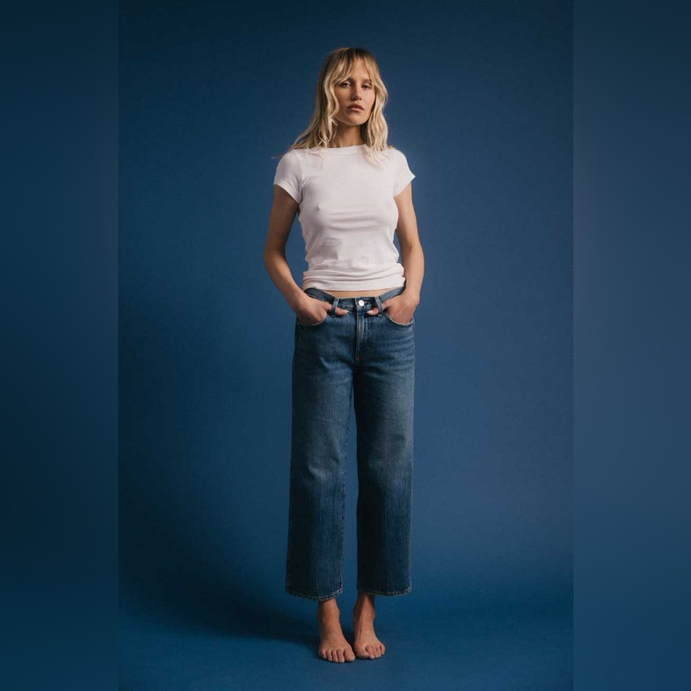 NEW AMO Billie Cropped Jeans in Chaperone size 26